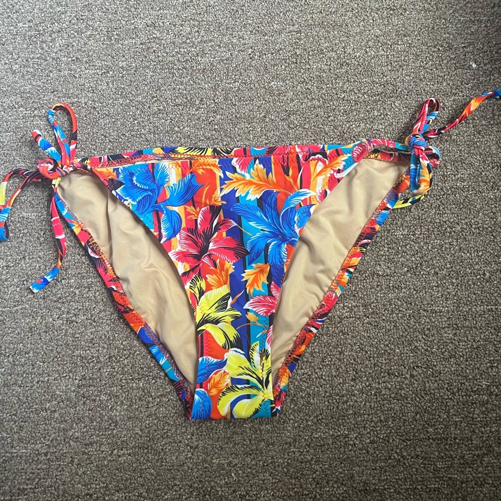 Colorful floral j crew bikini bottom